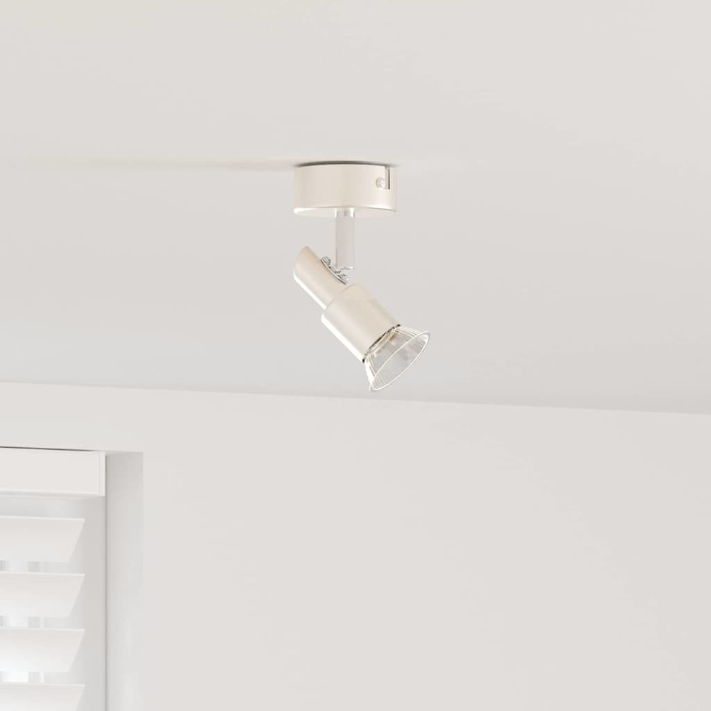 Vidaxxl foco de techo con focos níquel 8 x 8 x 10,5 cm acero