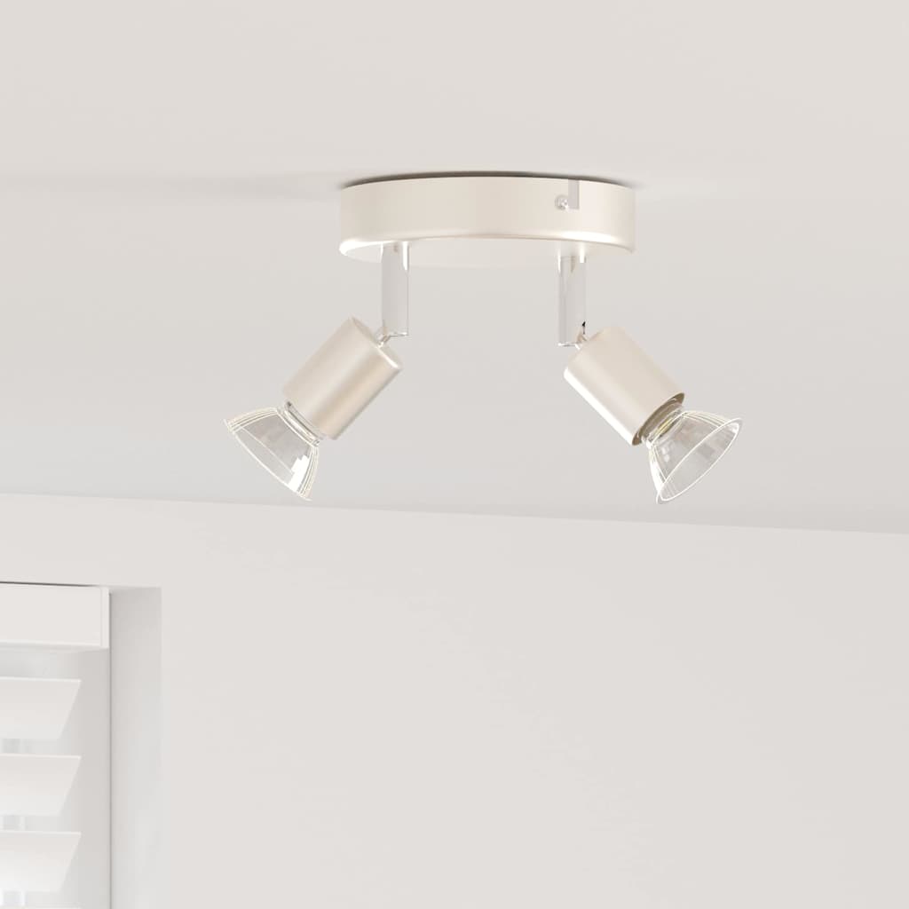 Vidaxxl foco de techo con focos níquel 12 x 8 cm acero