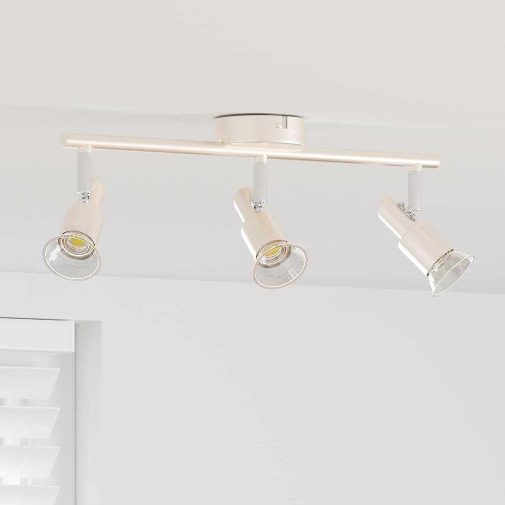 Vidaxxl foco de techo con focos níquel 39 x 10,5 x 10,5 cm acero