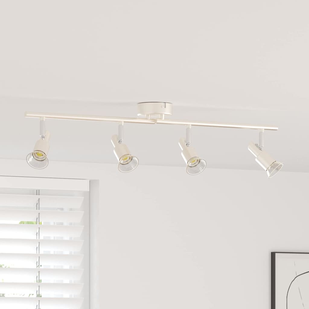 Vidaxxl foco de techo con focos níquel 70 x 9 x 12,5 cm acero