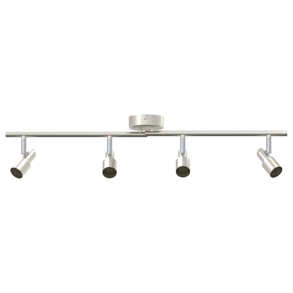 Vidaxxl foco de techo con focos níquel 70 x 9 x 12,5 cm acero