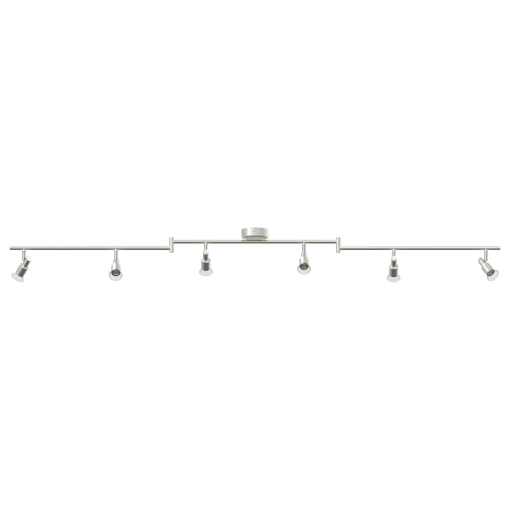 Faretto da soffitto Vidaxxl con faretti nichel 176,5 x 9,5 x 14 cm in acciaio