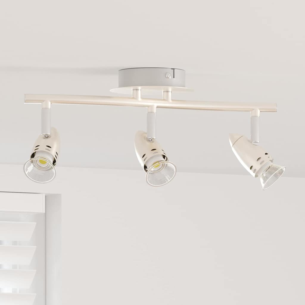 Faretto da soffitto Vidaxxl con faretti nichel 36,5 x 10 x 12,5 cm in metallo