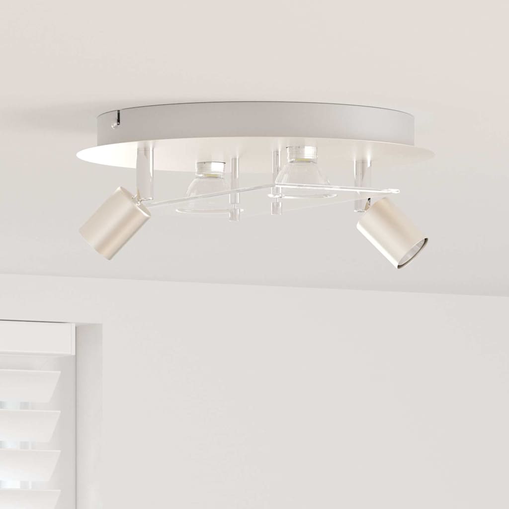 Vidaxl Foco de techo níquel 29 x 29 x 11 cm acero y cristal