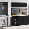 Vidaxl garagekasten 2 st spaanplaat zwart