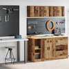 Vidaxl garagekasten 2 st bewerkt hout oud hout