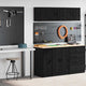 Armadi da garage VidaXL 2 pezzi in truciolare nero