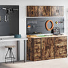 Vidaxl garagekasten 2 st spaanplaat gerookt eiken