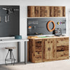 Armadi da garage VidaXL 2 pezzi in legno lavorato, legno vecchio
