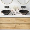 Lavabi Vidaxx 2 pz ø42x14 cm in ceramica nero lucido