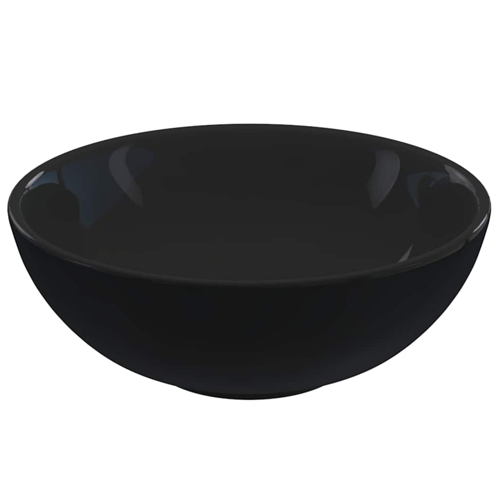 Lavabo vidaxx ø28x10 cm cerámica negro brillo