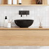 Lavabo Vidaxx ø28x10 cm in ceramica nero lucido