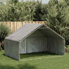 Caseta para perros de exterior vidaxxl con cubierta 3x2x1,9 m acero galvanizado