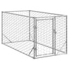 Cuccia per cani da esterno Vidaxxl con porta 2x1x1 m in acciaio zincato