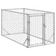 Caseta para perros de exterior vidaxxl con puerta 2x1x1 m acero galvanizado