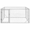 Vidaxl hondenhok voor buiten met deur 2x2x1 m gegalvaniseerd staal