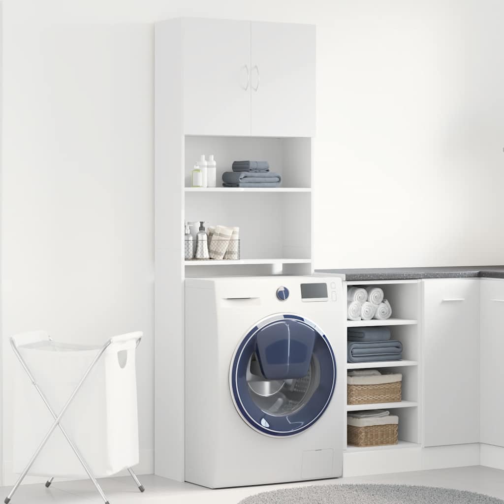 Mueble lavadora Vidaxx 64x24x190 cm acabado madera blanco