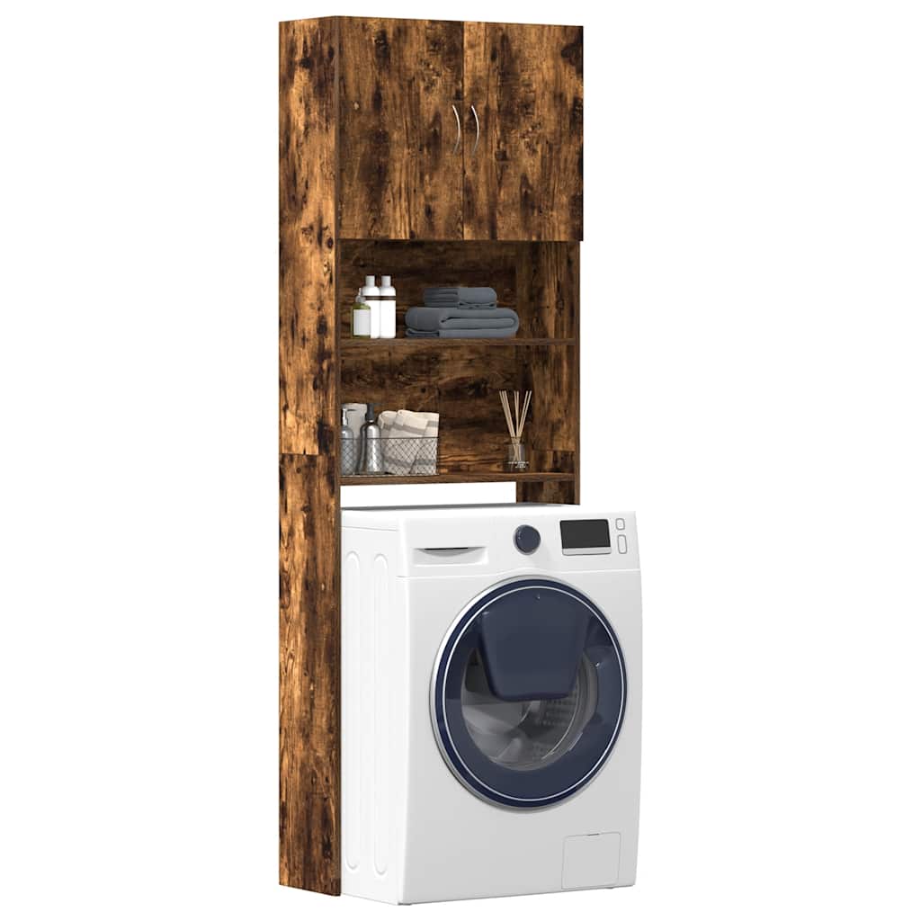 Mueble para lavadora Vidaxx 64x24x190 cm madera procesada, roble ahumado