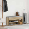 VidaXL banco zapatero 102x30,5x45 cm madera contrachapada color roble sonoma
