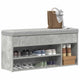 Vidaxl banco de regalos 102x30,5x45 cm bewerkt hout betongrijs