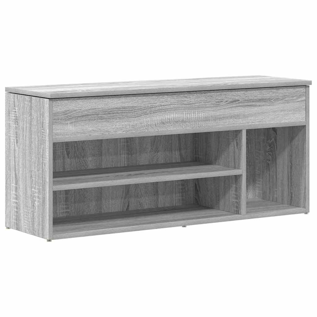 Vidaxx banco zapatero 102x30,5x45cm madera contrachapada color roble sonoma gris