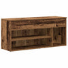 Vidaxl schoenenbank 102x30,5x45 cm bewerkt hout oud houtkleurig
