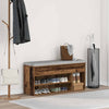 Vidaxl schoenenbank 102x30,5x45 cm bewerkt hout oud houtkleurig