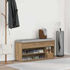 Vidaxl schoenenbank 102x30,5x45 cm bewerkt hout artisanaal eikenkleur