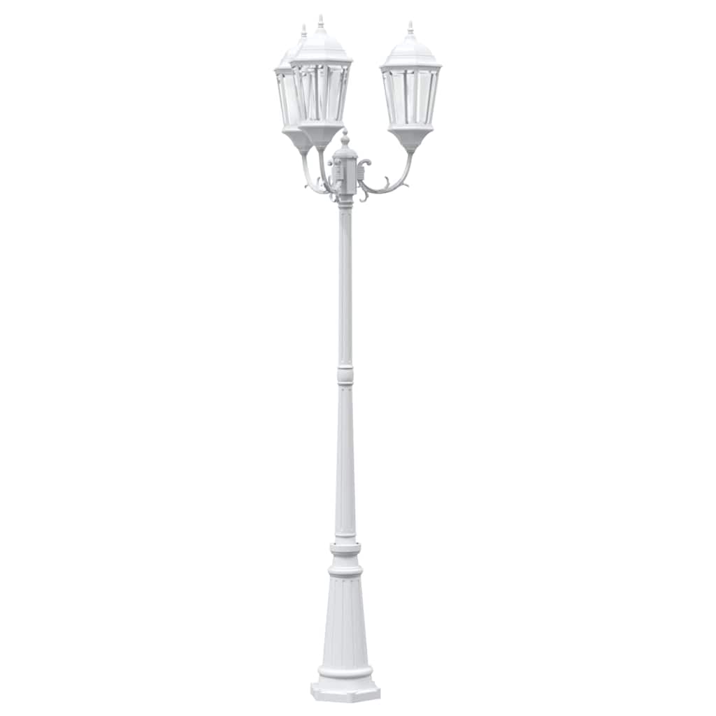 Vidaxx iluminación de jardín blanco 61 x 53 x 235 cm aluminio y vidrio