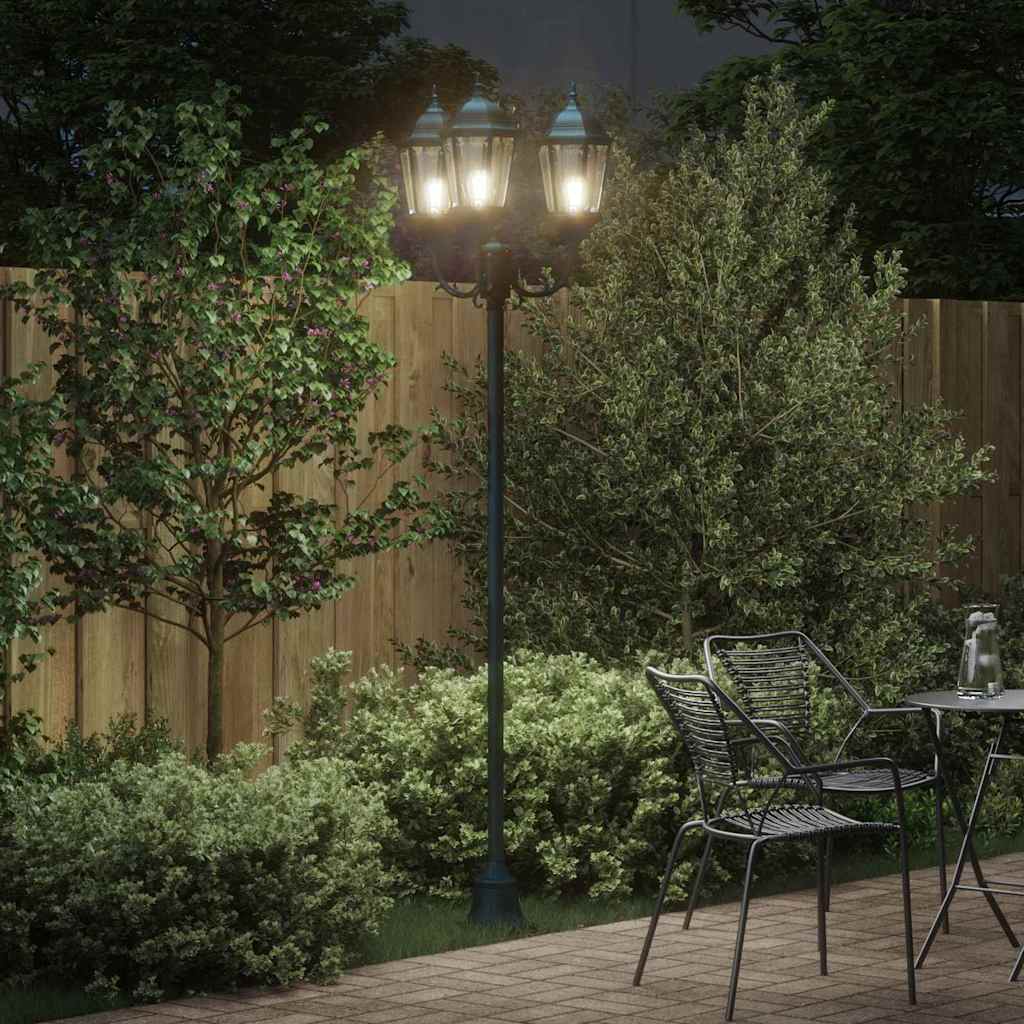 VidaXL illuminazione da giardino vintage verde spazzolato 57 x 49 x 241 cm