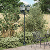 VidaXL illuminazione da giardino vintage verde spazzolato 57 x 49 x 241 cm