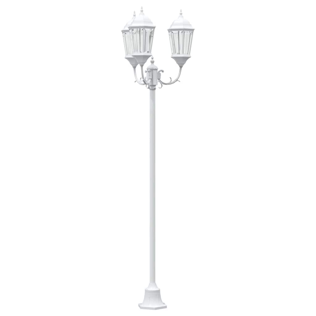 Illuminazione da giardino Vidaxx bianca 57 x 49 x 241 cm in alluminio e vetro
