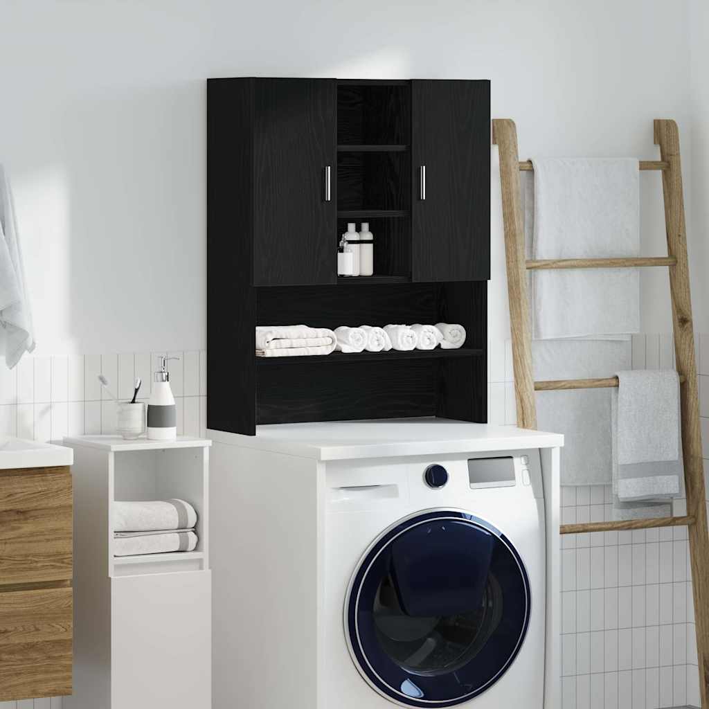 Mobile per lavatrice Vidaxx 70,5x25,5x90 cm rovere nero