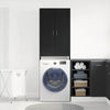 Vidaxl wasmachinekast 64x25,5x190 cm zwart eikenkleur