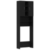 Mobile per lavatrice Vidaxx 64x25,5x190 cm colore rovere nero
