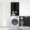 Mobile per lavatrice Vidaxx 64x25,5x190 cm colore rovere nero