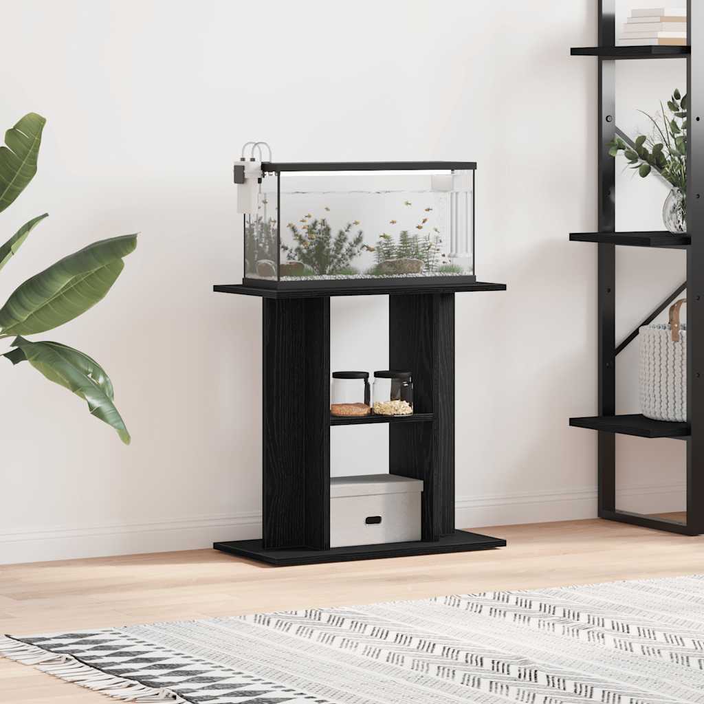 Supporto per acquario Vidaxx rovere nero 60x30x60 cm in legno composito