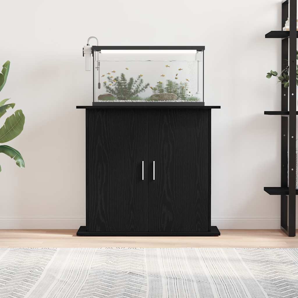 Supporto per acquario Vidaxx rovere nero 81x36x73 cm in legno composito