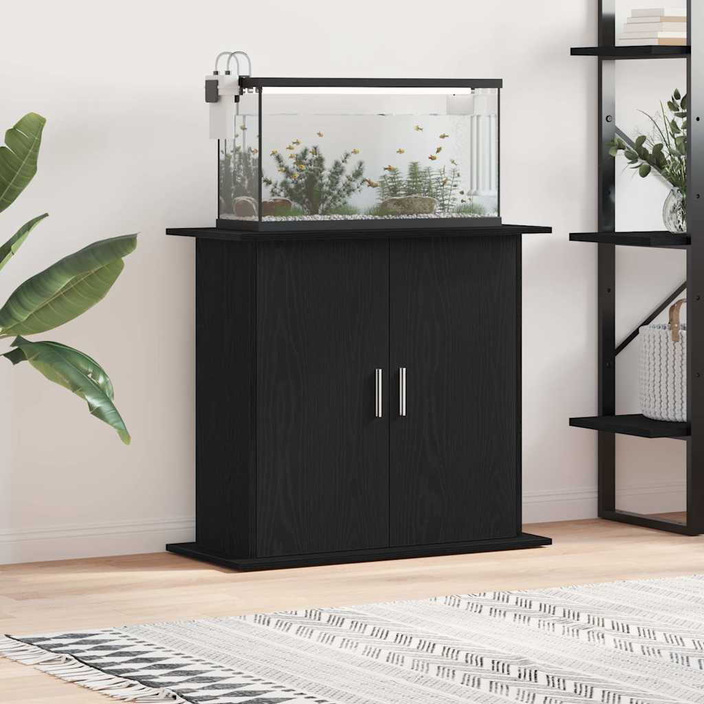 Supporto per acquario Vidaxx rovere nero 81x36x73 cm in legno composito
