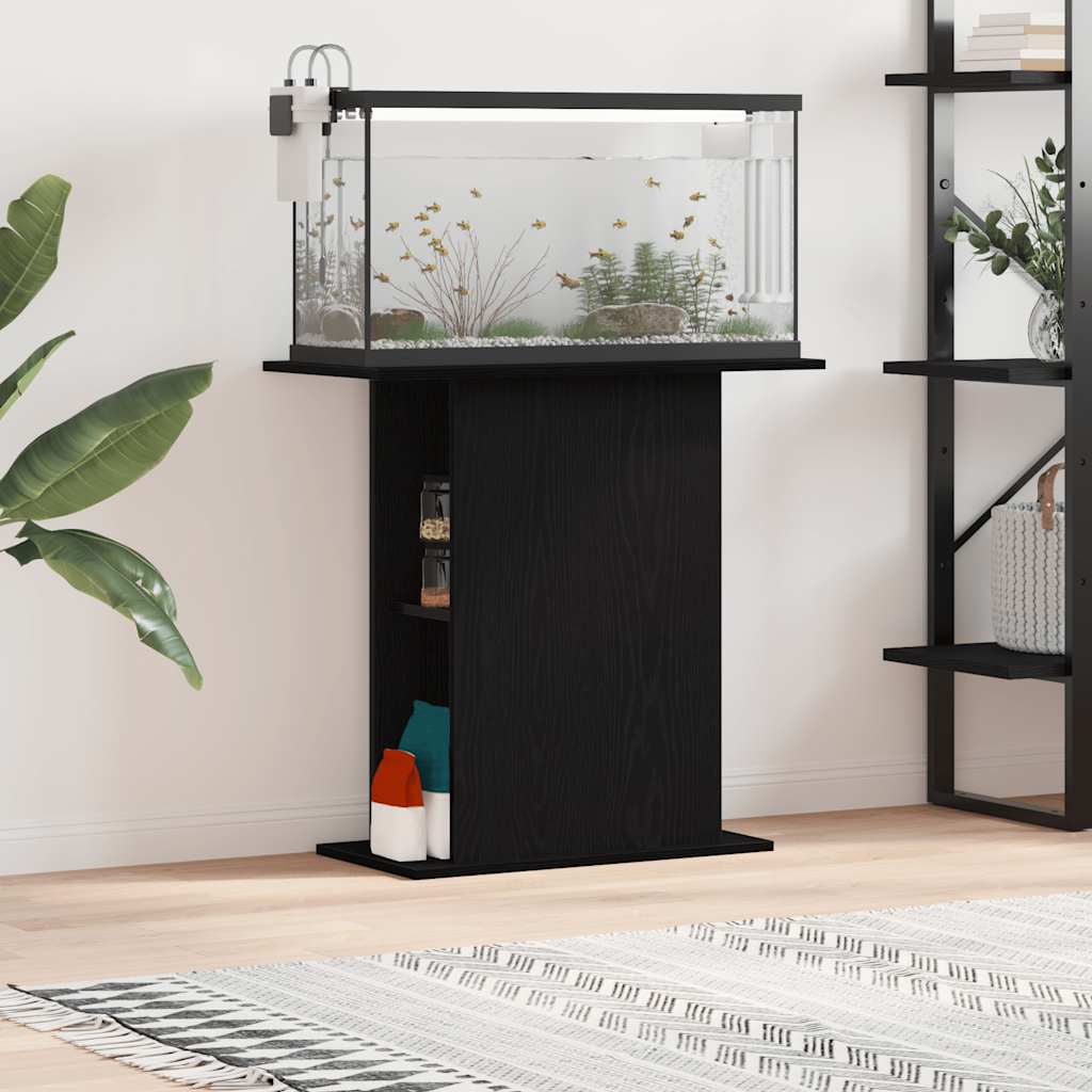 Supporto per acquario Vidaxx rovere nero 75x36x72,5 cm in legno composito