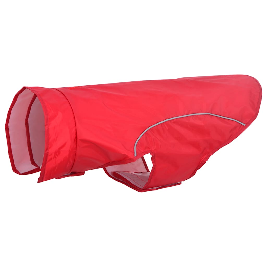 Impermeabile per cani Vidaxxl con strisce riflettenti poliestere rosso 2xl