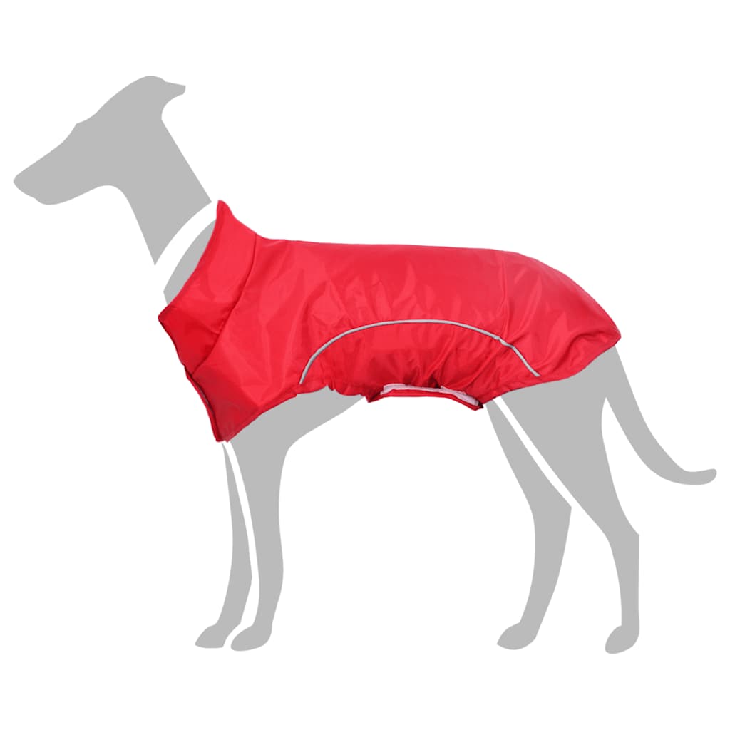 Impermeabile per cani Vidaxxl con strisce riflettenti poliestere rosso 2xl