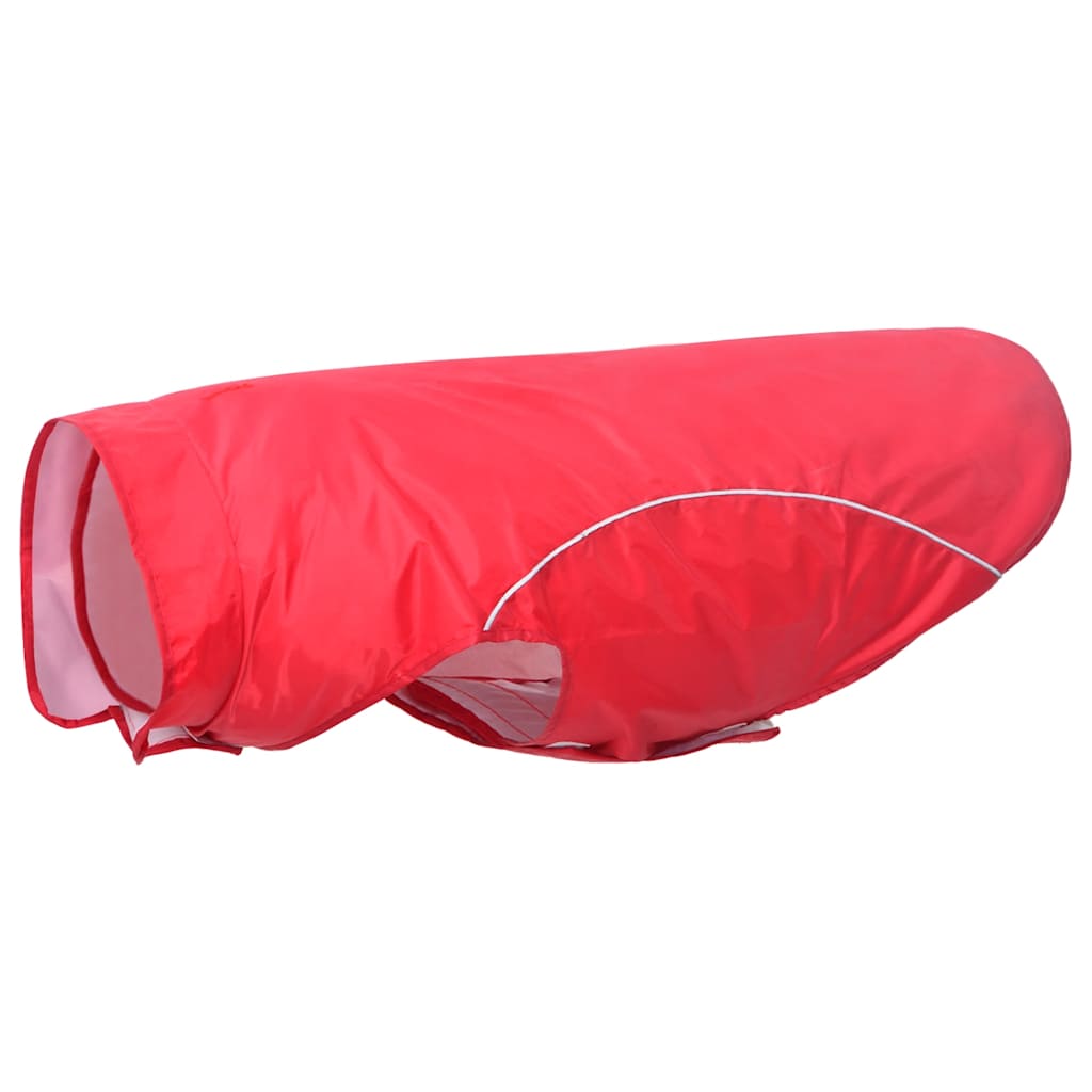 Impermeabile per cani Vidaxxl con strisce riflettenti poliestere rosso 3xl