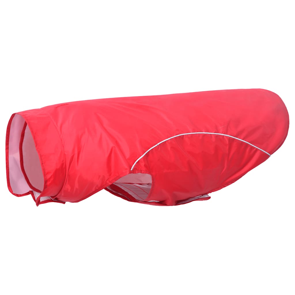 Impermeabile per cani Vidaxxl con strisce riflettenti poliestere rosso 4xl