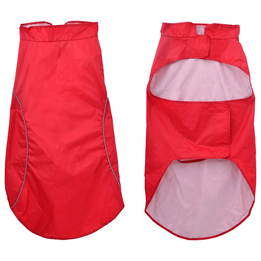 Impermeabile per cani Vidaxxl con strisce riflettenti poliestere rosso 4xl