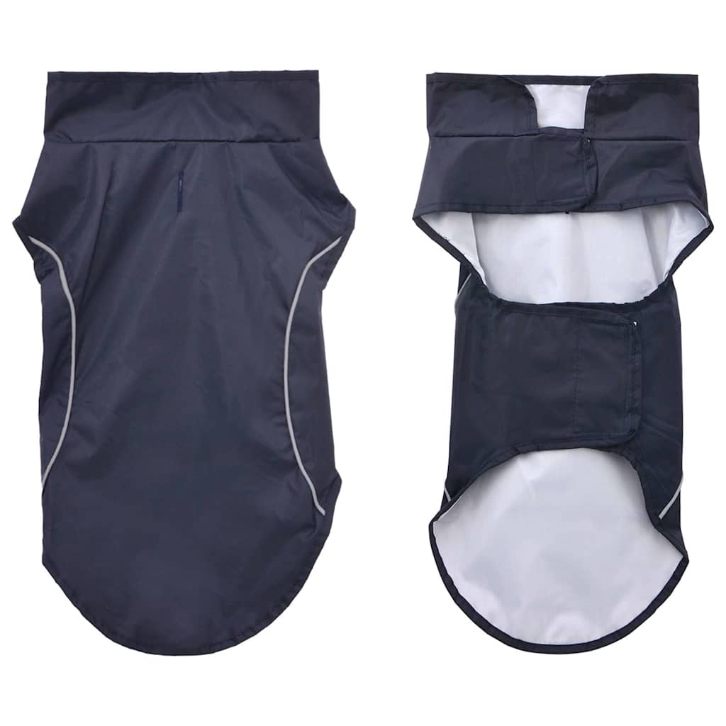 VidaXL impermeabile per cani con strisce riflettenti poliestere blu xxs