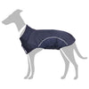 VidaXL impermeabile per cani con strisce riflettenti poliestere blu xxs