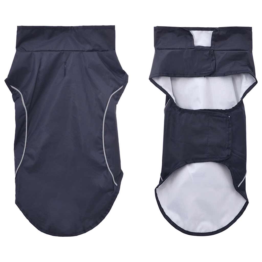 VidaXL impermeabile per cani con strisce riflettenti poliestere blu xs