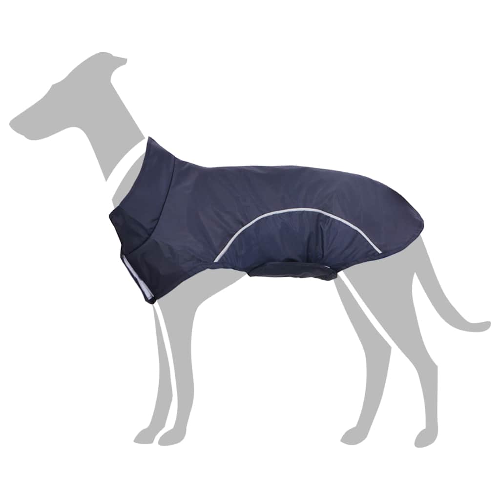 VidaXL impermeabile per cani con strisce riflettenti poliestere blu xs
