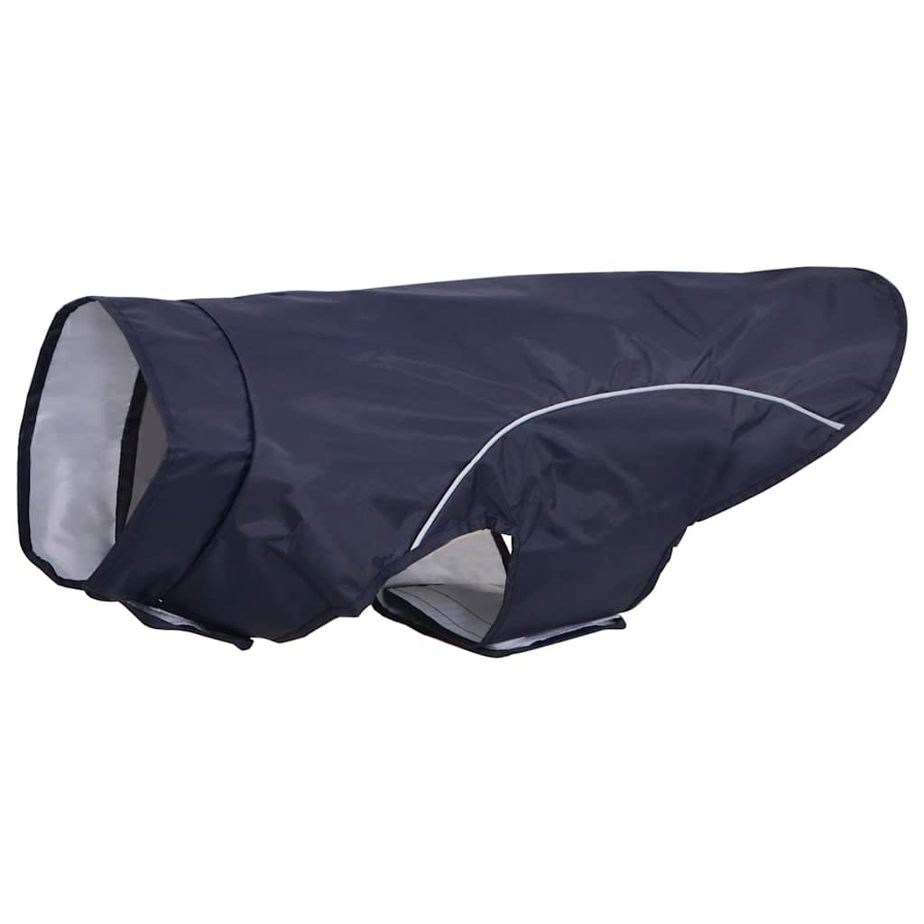 VidaXL impermeabile per cani con strisce riflettenti poliestere blu navy l